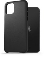 AlzaGuard Genuine iPhone 11 fekete bőr tok - Telefon tok