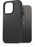 AlzaGuard Echtes Leder Etui für iPhone 14 Pro schwarz - Handyhülle