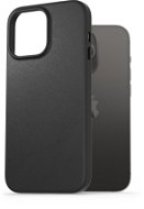 AlzaGuard Echtlederhülle für iPhone 14 Pro Max schwarz - Handyhülle