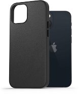 AlzaGuard Genuine Leather Case iPhone 13 Mini készülékhez, fekete - Telefon tok