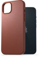 AlzaGuard Genuine Leather Case iPhone 14 barna tok - Telefon tok