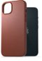 AlzaGuard Genuine Leather Case pro iPhone 14 hnědé - Kryt na mobil