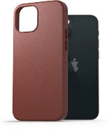 AlzaGuard Genuine Leather Case iPhone 13 Mini barna tok - Telefon tok