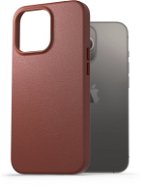 AlzaGuard Genuine Leather Case iPhone 13 Pro barna tok - Telefon tok