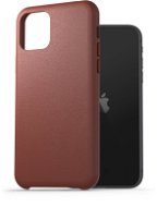 AlzaGuard Genuine Leather Case iPhone 11 barna tok - Telefon tok