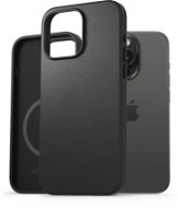 AlzaGuard iPhone 15 Pro Magsafe fekete bőr tok - Telefon tok