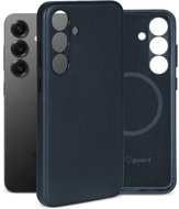 AlzaGuard Genuine Leather Case with Magsafe for Samsung Galaxy S25+ blue - Phone Cover