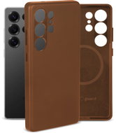 AlzaGuard Genuine Leather Case with Magsafe for Samsung Galaxy S25 Ultra saddle brown - Phone Cover