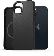 Kryt na mobil AlzaGuard Genuine Leather Case with Magsafe na iPhone 13 Mini čierny - Kryt na mobil