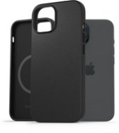 AlzaGuard Genuine Leather iPhone 15 Magsafe fekete tok - Telefon tok