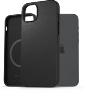 Kryt na mobil AlzaGuard Genuine Leather Case with Magsafe na iPhone 15 Plus čierny - Kryt na mobil