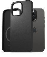 Handyhülle AlzaGuard Genuine Leather Case with Magsafe für das iPhone 15 Pro Max schwarz - Kryt na mobil