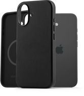 AlzaGuard Genuine Leather Case with Magsafe pro iPhone 16 černý - Kryt na mobil