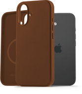 AlzaGuard Genuine Leather Case with Magsafe for iPhone 16 saddle brown - Phone Cover
