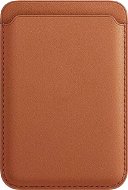 MagSafe peňaženka AlzaGuard Genuine Leather Wallet Compatible with Magsafe sedlovo hnedá - MagSafe peněženka
