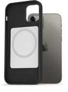 AlzaGuard iPhone 12 / 12 Pro Magsafe fekete szilikon tok - Telefon tok