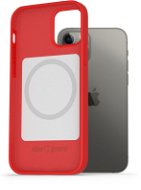 AlzaGuard Magsafe Silicone Case na iPhone 12 / 12 Pro červený - Kryt na mobil