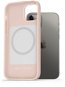AlzaGuard Silicone Case iPhone 12 / 12 Pro Magsafe rózsazsín tok - Telefon tok