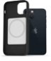 Telefon tok AlzaGuard iPhone 13 mini Magsafe fekete szilikon tok - Kryt na mobil