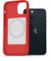 Telefon tok AlzaGuard iPhone 13 mini Magsafe piros szilikon tok - Kryt na mobil