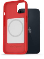 AlzaGuard Magsafe Silicone Case na iPhone 14 červený - Kryt na mobil