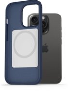 AlzaGuard Silicone iPhone 15 Pro Magsafe kék tok - Telefon tok