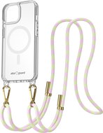 AlzaGuard Luxe Detach Lanyard Case Compatible with MagSafe for iPhone 13 pink and yellow - Phone Cover