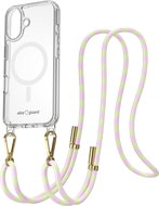 AlzaGuard Luxe Detach Lanyard Case Compatible with MagSafe for iPhone 16 pink and yellow - Phone Cover