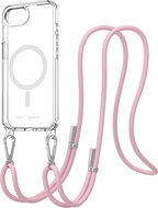 AlzaGuard Luxe Detach Lanyard Case Compatible with MagSafe for iPhone 16e / 17e růžový - Kryt na mobil