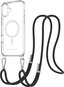 Phone Cover AlzaGuard Luxe Detach Lanyard Case Compatible with MagSafe for iPhone 16 Plus black - Kryt na mobil
