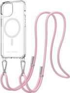 AlzaGuard Luxe Detach Lanyard Case Compatible with MagSafe for iPhone 14 rózsaszín tok - Telefon tok
