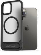 AlzaGuard Matte Case with Stand Compatible with MagSafe for iPhone 12 / 12 Pro Black - Phone Cover