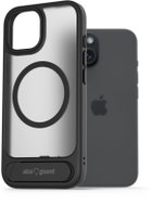 AlzaGuard Matte Case with Stand Compatible with MagSafe for iPhone 15 Black - Phone Cover
