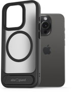 AlzaGuard Matte Case with Stand Compatible with MagSafe for iPhone 15 Pro Black - Phone Cover