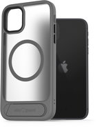 AlzaGuard Matte Case with Stand Compatible with MagSafe for iPhone 11 grey - Phone Cover