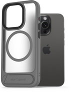 AlzaGuard Matte Case with Stand Compatible with MagSafe for iPhone 15 Pro Max grey - Phone Cover