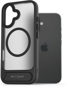 AlzaGuard Matte Case with Stand Compatible with MagSafe for iPhone 16 Black - Phone Cover