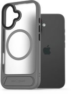 AlzaGuard Matte Case with Stand Compatible with MagSafe for iPhone 16e grey - Phone Cover