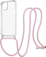 AlzaGuard Luxe Lanyard Case for iPhone 12 / 12 Pro pink - Phone Cover