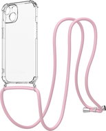 AlzaGuard Luxe Lanyard Case for iPhone 15 pink - Phone Cover