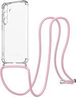 AlzaGuard Luxe Lanyard Case for Samsung Galaxy S25+ 5G pink - Phone Cover