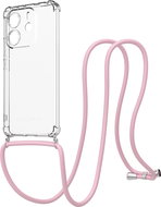AlzaGuard Luxe Lanyard Case for Xiaomi Redmi Note 14 4G pink - Phone Cover