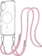 AlzaGuard Luxe Detach Lanyard Case Compatible with MagSafe for iPhone 17 pink - Phone Cover