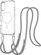 AlzaGuard Luxe Detach Lanyard Case Compatible with MagSafe for iPhone 17 grey - Phone Cover