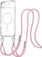 AlzaGuard Luxe Detach Lanyard Case Compatible with MagSafe for iPhone Air pink - Phone Cover