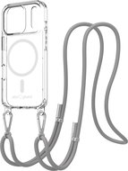 AlzaGuard Luxe Detach Lanyard Case Compatible with MagSafe for iPhone 17 Pro grey - Phone Cover