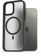 Telefon tok AlzaGuard Matte Case iPhone 12/12 Pro Magsafe fekete tok - Kryt na mobil