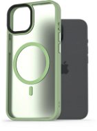 Telefon tok AlzaGuard Matte Case Compatible with MagSafe iPhone 15 készülékhez, zöld - Kryt na mobil