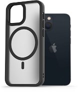 Telefon tok AlzaGuard Matte Case iPhone 13 Mini MagSafe fekete tok - Kryt na mobil