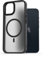 Handyhülle AlzaGuard Matte Case Compatible with MagSafe für iPhone 13 Schwarz - Kryt na mobil
